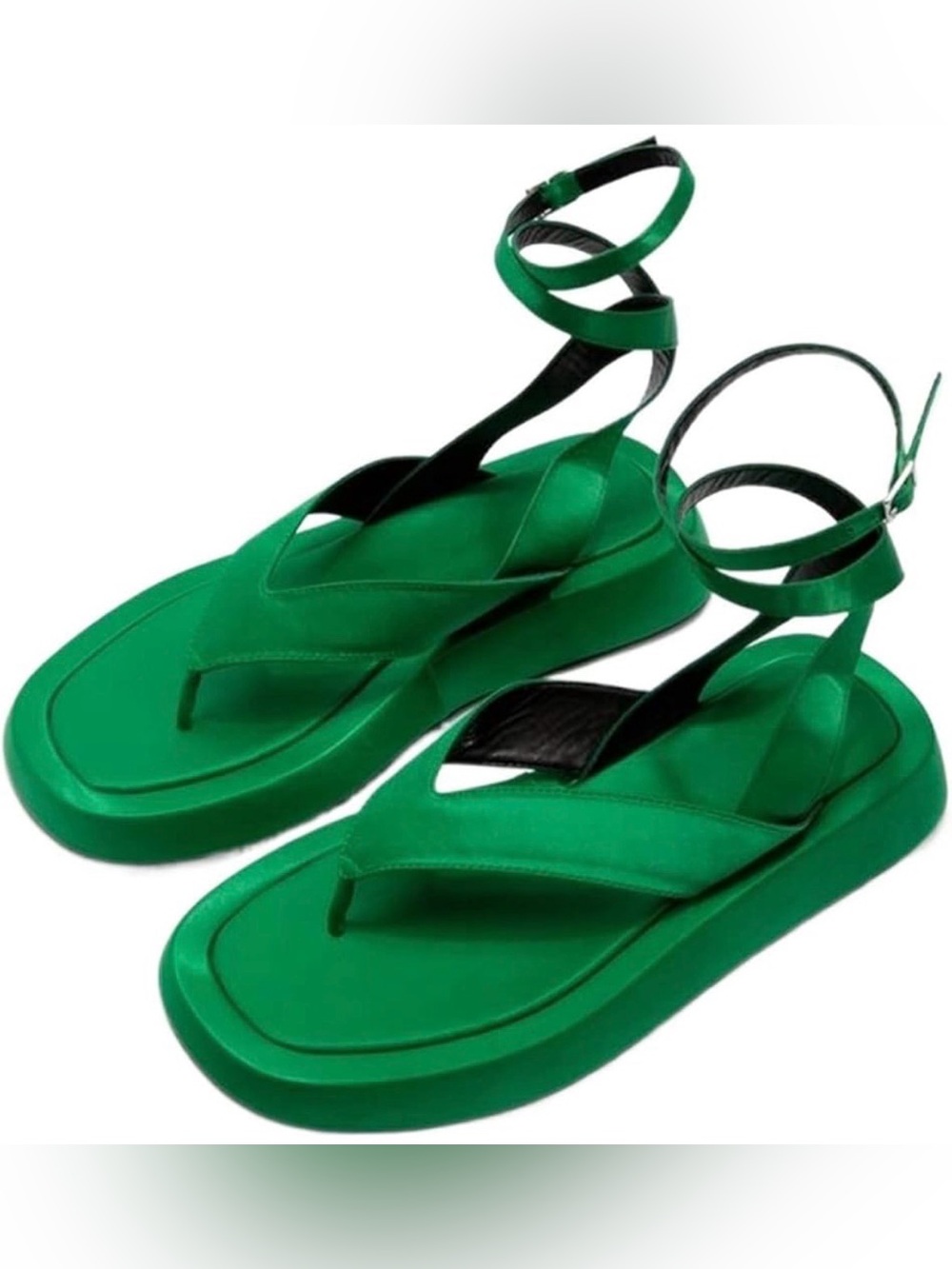Zara satin Strappy Platform Sandals - Women
